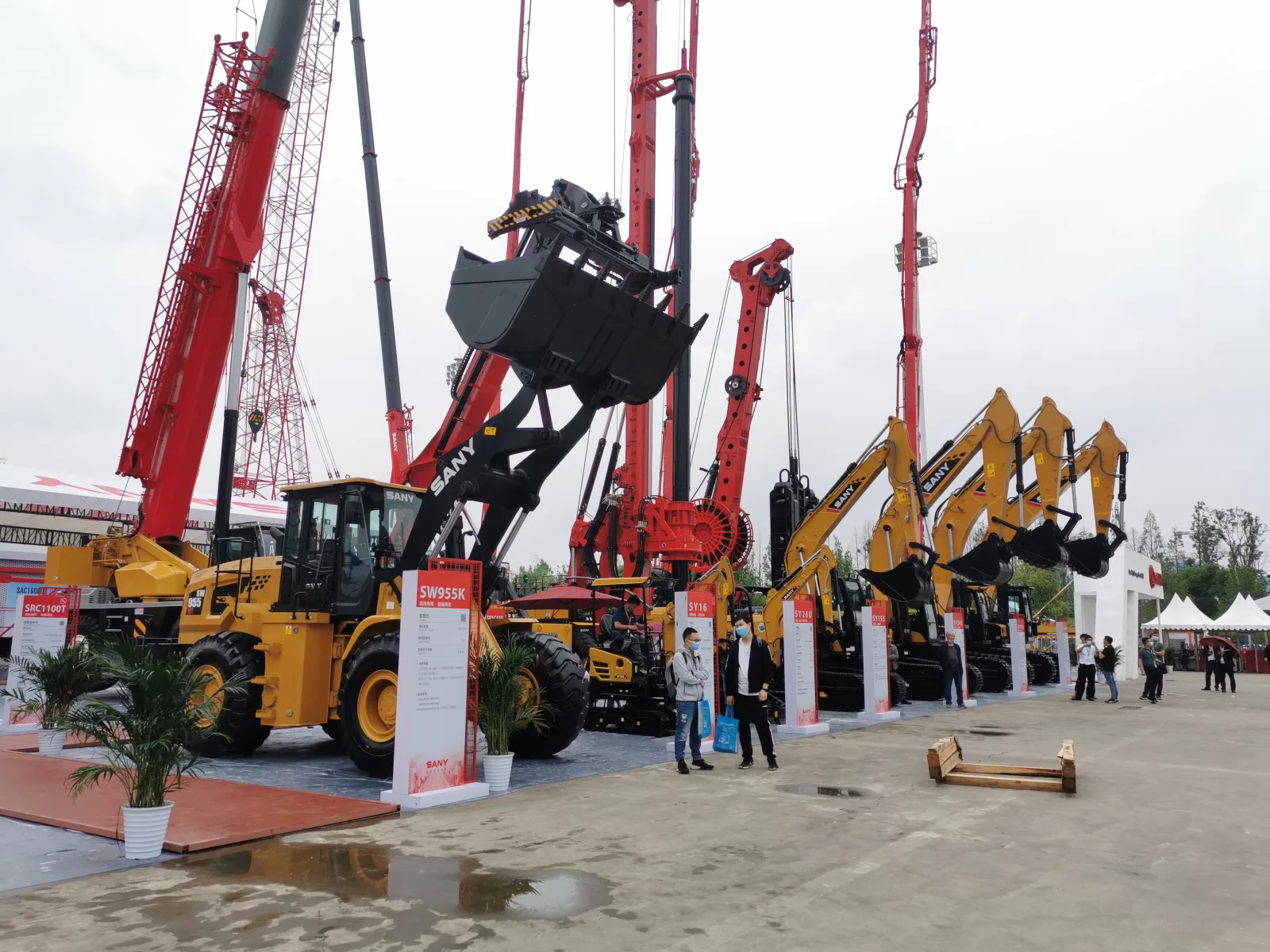 SANY heavy equipment lineup