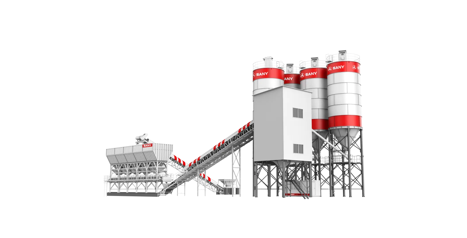 SANY HZS240ME Batching Plant sənaye texnikası